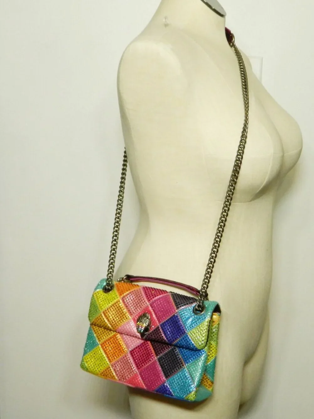 Kurt Geiger $268 Medium Kensignton Multi Fabric NWT! - Picture 2 of 6